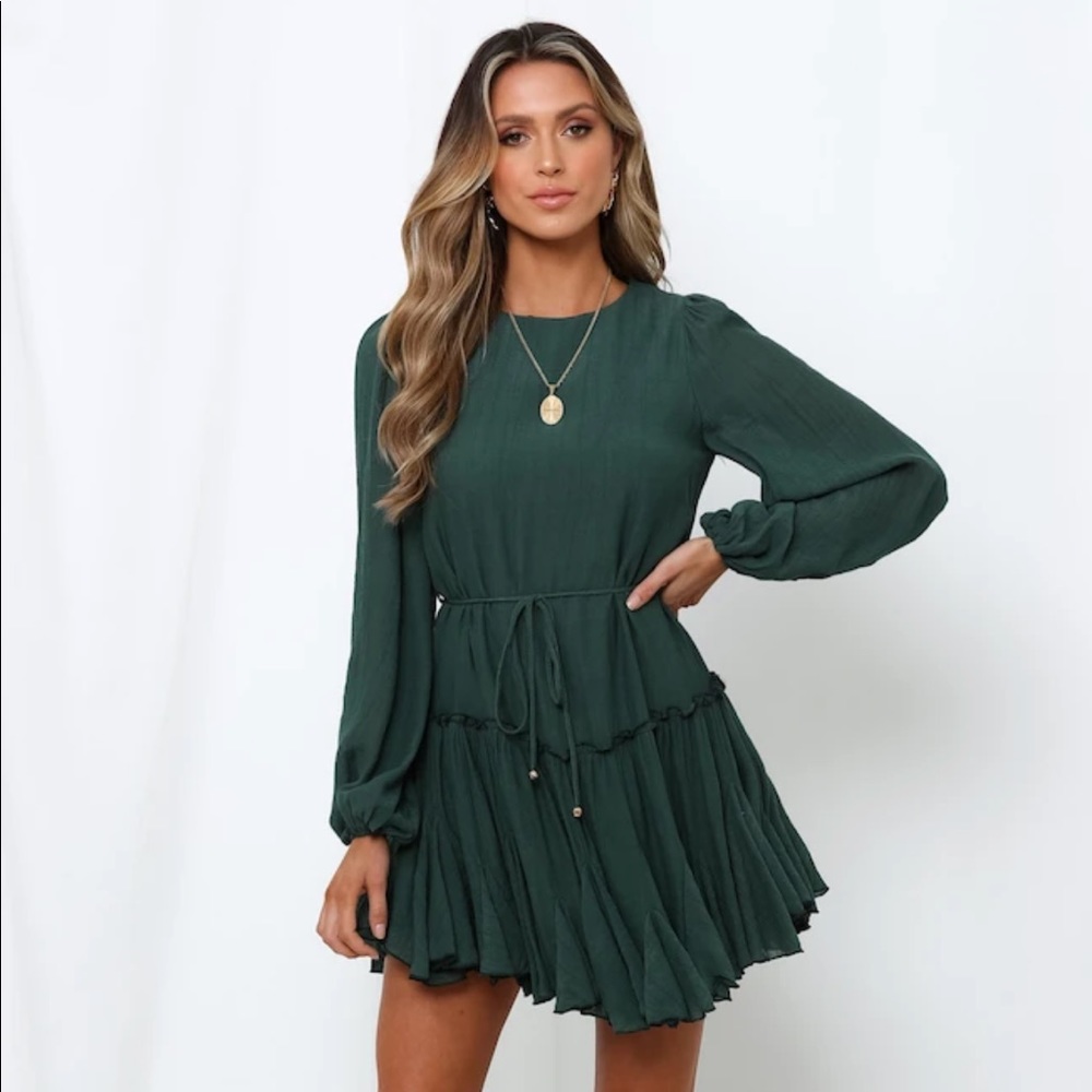 Hello molly dress dark green medium